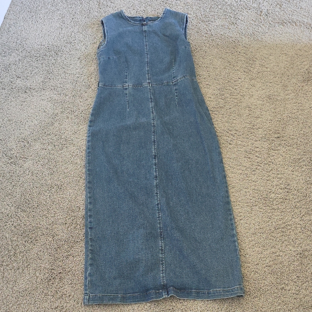 Sleeveless Denim Maxi Dress